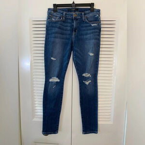 Joe's Jeans Skinny Ankle Distressed Dark Wash Denim